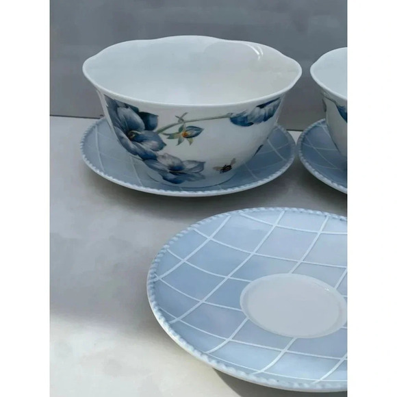 Lenox Butterfly Meadow Blue Two Rice Bowls and 3 Small Plates Porcelain 6"x3" - Picture 5 of 16